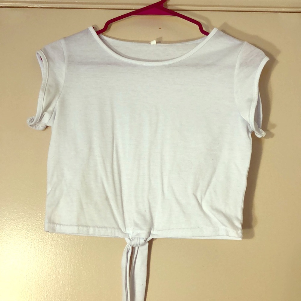 White crop top